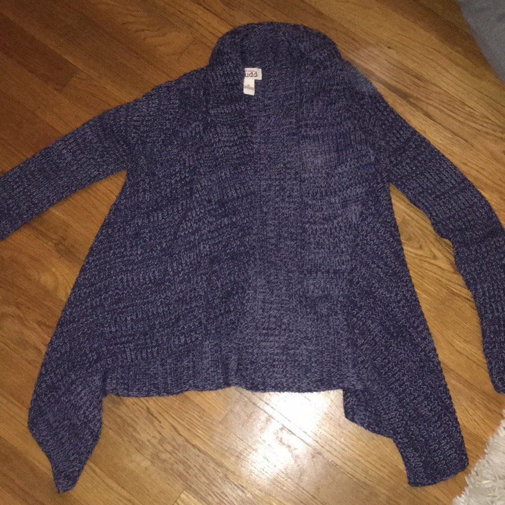 Purple cardigan